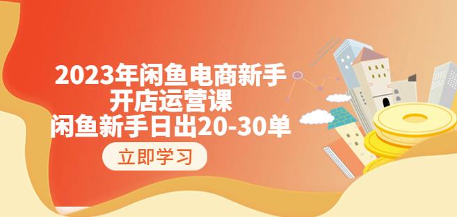 4808-20230708-2023年闲鱼电商新手开店运营课：闲鱼新手日出20-30单（18节-实战干货）