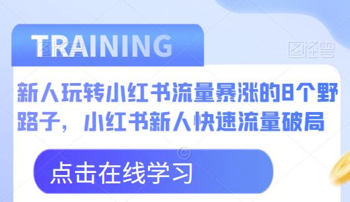 4822-20230709-新人玩转小红书流量暴涨的8个野路子，小红书新人快速流量破局