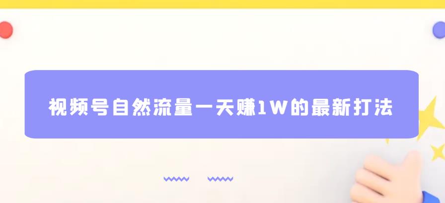 4917-20230713-视频号自然流量一天赚1W的最新打法，基本0投资【揭秘】