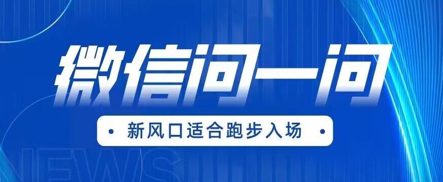 4936-20230714-全网首发微信问一问新风口变现项目（价值1999元）【揭秘】