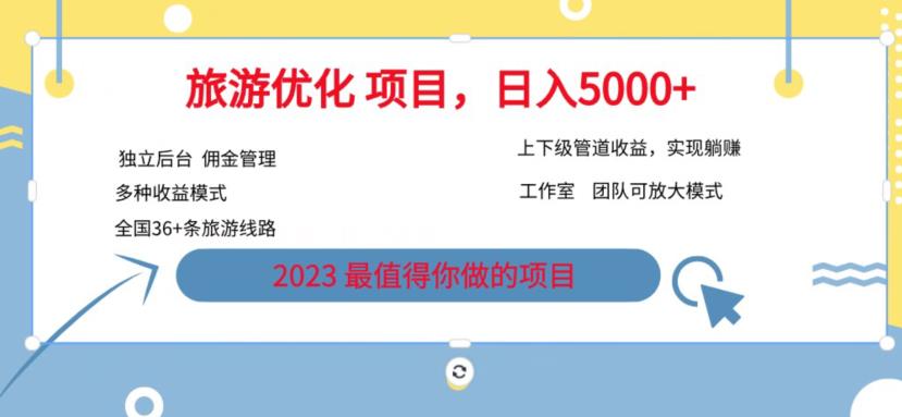 5078-20230722-7.22旅游项目最新模式，独立后台+全国35+线路，日入5000+-【揭秘】