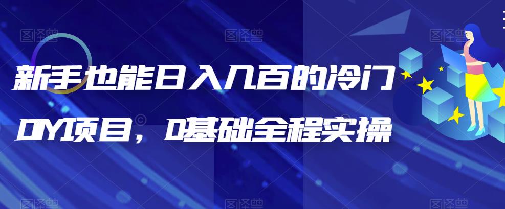 日入几百的冷门DIY小项目 0基础全程实操⭐（6630期）新手也能日入几百的冷门DIY项目，0基础全程实操【揭秘】