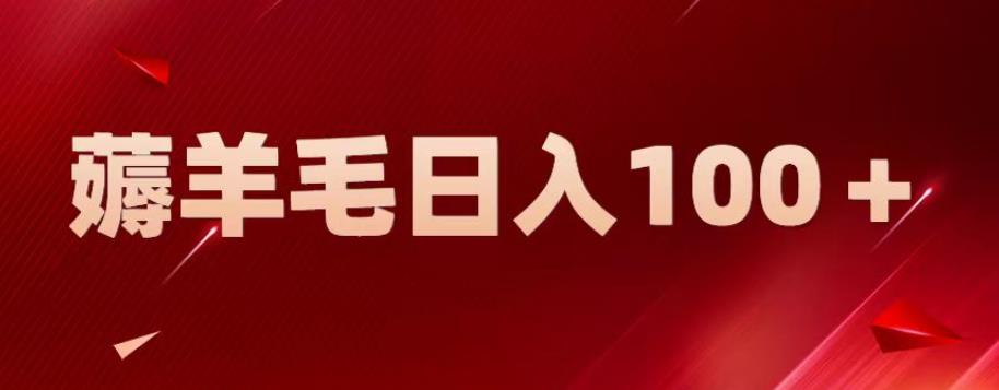 5114-20230724-新平台零撸薅羊毛，一天躺赚100＋，无脑复制粘贴【揭秘】