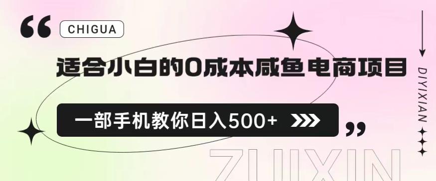 5209-20230728-适合小白的0成本咸鱼电商项目，一部手机，教你如何日入500+的保姆级教程【揭秘】⭐适合小白的0成本闲鱼电商项目，一部手机，教你如何日入500+的保姆级教程【揭秘】