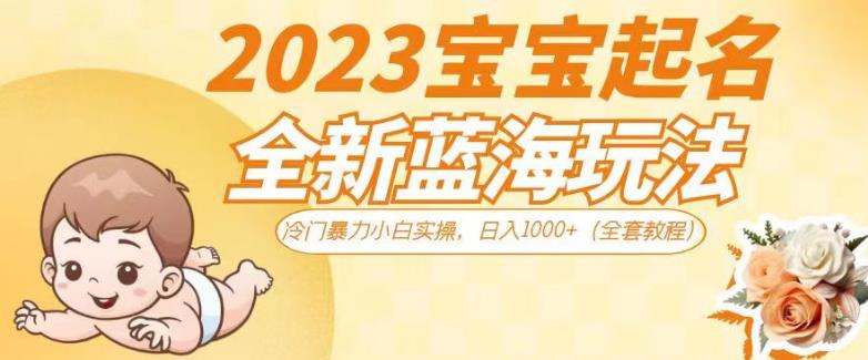 5420-20230805-2023宝宝起名全新蓝海玩法，冷门暴力小白实操，日入1000+（全套教程）【揭秘】