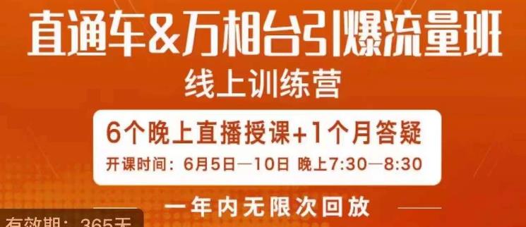 5550-20230806-直通车&万相台引爆流量班，6天打通你开直通车·万相台的任督二脉