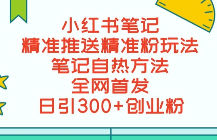 6225-20230831-最新小红书笔记精准推送2000+精准粉，单日导流私欲最少300【脚本+教程】