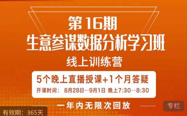 6322-20230904-宁静·生意参谋数据分析学习班，解决商家4大痛点，学会分析数据，打造爆款！