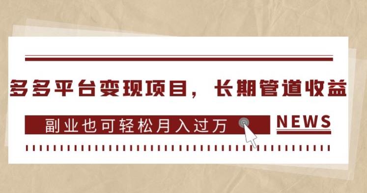 6628-20230914-多多平台变现项目，长期管道收益，副业也可轻松月入过万】