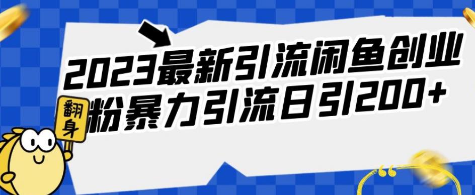 6654-20230914-2023最新引流闲鱼创业粉暴力引流日引200+【揭秘】