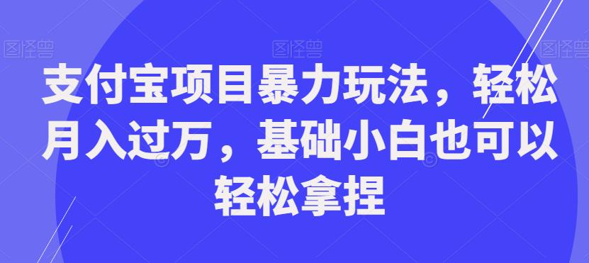 6698-20230915-支付宝项目暴力玩法，轻松月入过万，基础小白也可以轻松拿捏【揭秘】