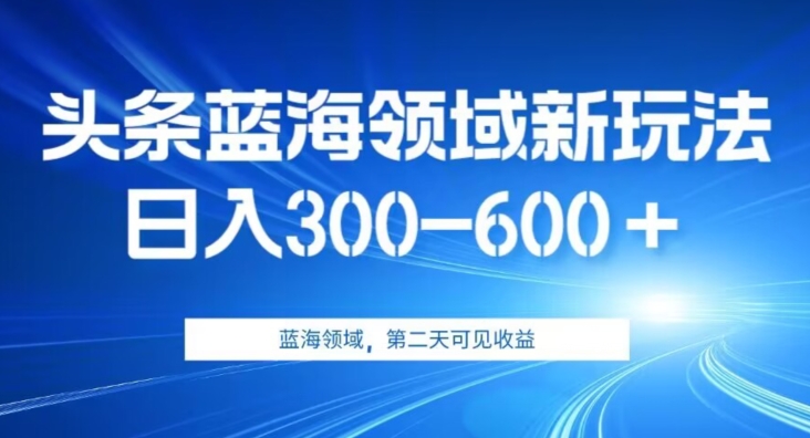 7181-20231003-AI头条野路子蓝海领域新玩法2.0，日入300-600＋，附保姆级教程【揭秘】