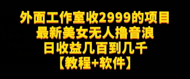 7462-20231013-外面工作室收2999的项目最新美女无人撸音浪日收益几百到几千【教程+软件】（仅揭秘）