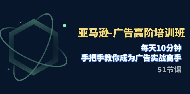 聪明的跨境人都在学的亚马逊广告高阶课，每天10分钟，手把手教你成为广告实战高手！⭐（7739期）亚马逊-广告高阶培训班，每天10分钟，手把手教你成为广告实战高手（51节）