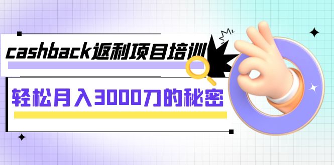 198cashback返利项目培训：轻松月入3000刀的秘密⭐（7765期）cashback返利项目培训：轻松月入3000刀的秘密（8节课）