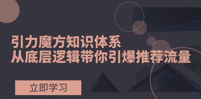 主题1引力魔方知识体系⭐（7950期）引力魔方知识体系，从底层逻辑带你引爆荐推流量！