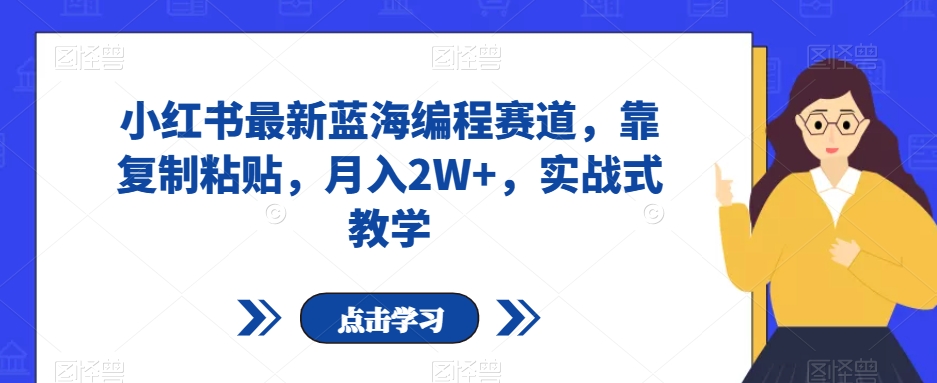 8353-20231126-小红书最新蓝海编程赛道，靠复制粘贴，月入2W+，实战式教学⭐小红书最新蓝海编程赛道，靠复制粘贴，月入2W+，实战式教学【揭秘】