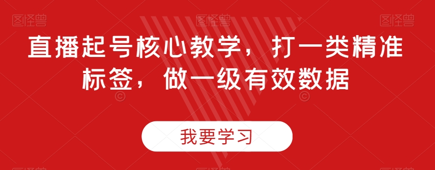 8549-20231127-直播起号核心教学，打一类精准标签，做一级有效数据