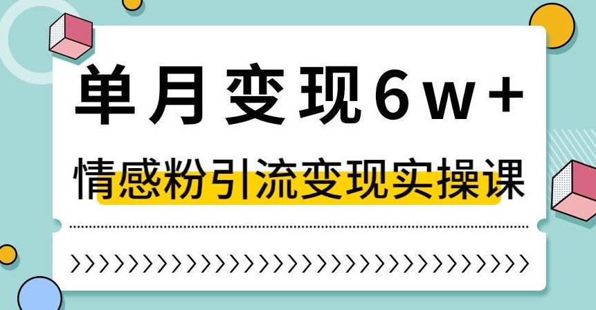 8904-20231206-单月变现6W+，抖音情感粉引流变现实操课，小白可做，轻松上手，独家赛道【揭秘】