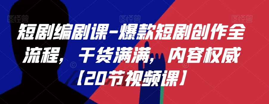 9001-20231212-短剧编剧课-爆款短剧创作全流程，干货满满，内容权威【20节视频课】