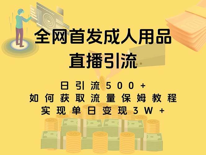 全网独创真人主播+无人直播单日引流500+，橙人用品暴力卖货单日变现3W+保姆似教学2.0⭐最新全网独创首发，成人用品直播引流获客暴力玩法，单日变现3w保姆级教程