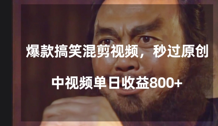 9698-20231229-爆款搞笑混剪视频，百分百过原创，单日中视频播放收益800+⭐爆款搞笑混剪视频，百分百过原创，单日中视频播放收益800+【揭秘】