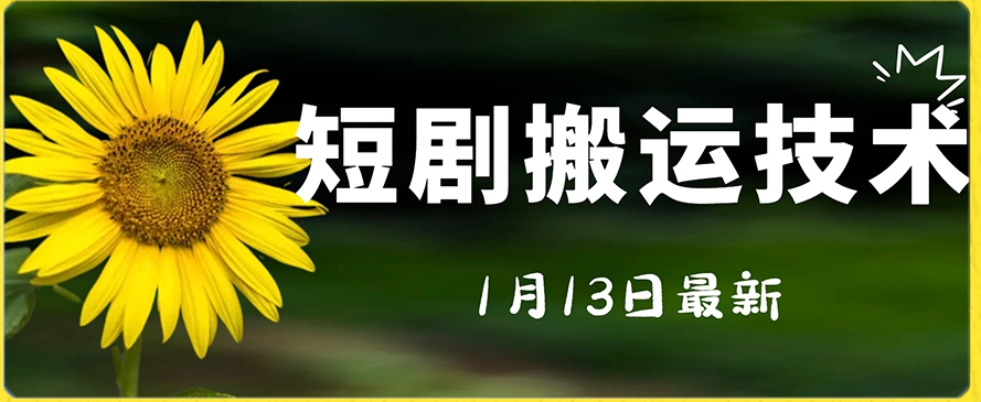 226-20240115-最新短剧搬运技术，电脑手机都可以操作，不限制机型