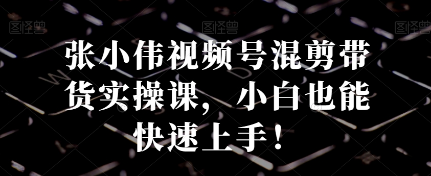 295-20240119-张小伟视频号混剪带货实操课，小白也能快速上手⭐张小伟视频号混剪带货实操课，小白也能快速上手！