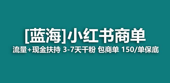 小红书新课⭐【蓝海项目】小红书商单！长期稳定 7天变现 商单一口价包分配