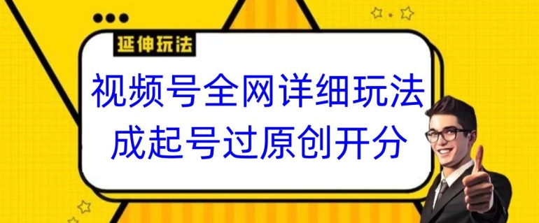 029-20240202-视频号全网最详细玩法，起号过原创开分成，单号日入300+【揭秘】