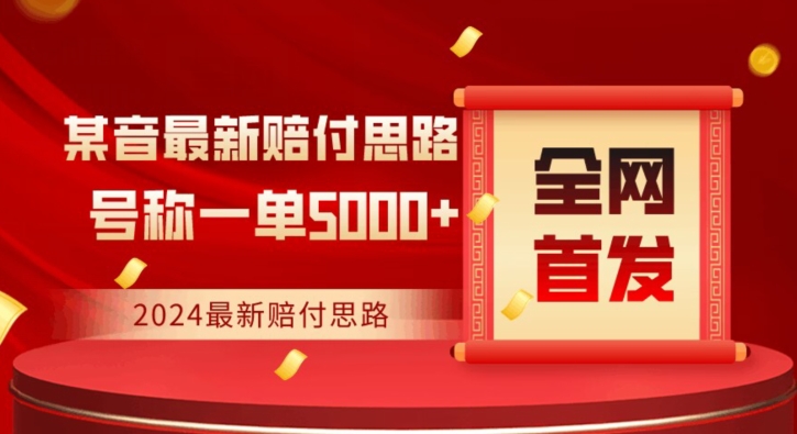 060-20240204-全网首发，2024最新抖音赔付项目，号称一单5000+保姆级拆解【仅揭秘】