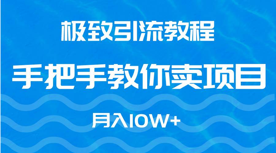 极致引流教程，手把手教你卖项目，月入10W+⭐极致引流教程，手把手教你卖项目，一个月10W