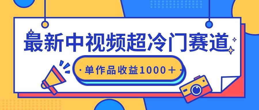 最新中视频超冷门赛道，轻松过原创，单条视频收益1000＋，