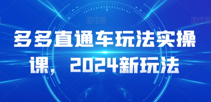 207-20240314-多多直通车玩法实操课，2024新玩法