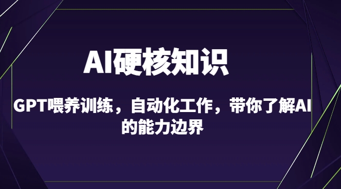 220-20240315-AI硬核知识-GPT喂养训练，自动化工作，带你了解AI的能力边界（10节课）