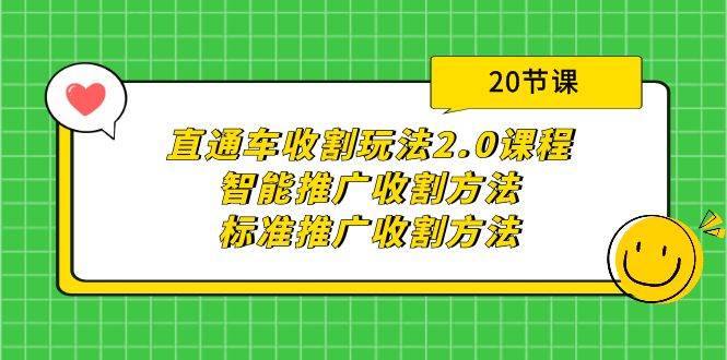 （9692期）直通车玩法⭐直通车收割玩法2.0课程：智能推广收割方法 标准推广收割方法（20节课）