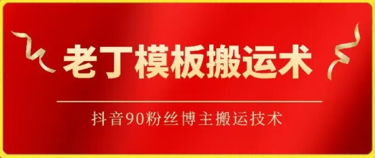 455-20240331-老丁模板搬运术：抖音90万粉丝博主搬运技术【揭秘】