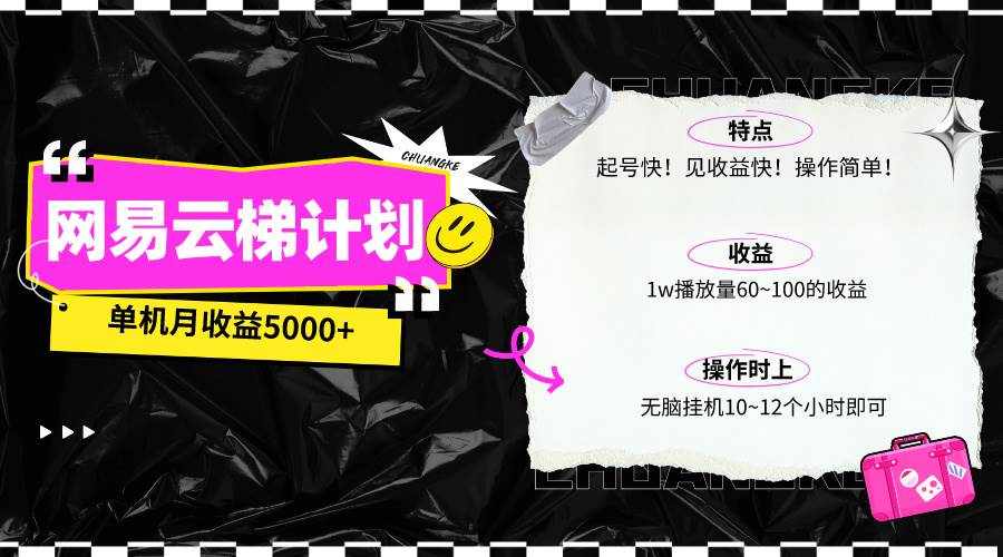 最新网易云梯计划网页版，单机月收入5000+！！⭐最新网易云梯计划网页版，单机月收益5000 ！可放大操作