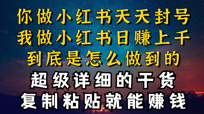 333-20240426-都知道小红书能引流私域变现，可为什么我能一天引流几十人变现上千，但你却频频封号违规被限流【揭秘】