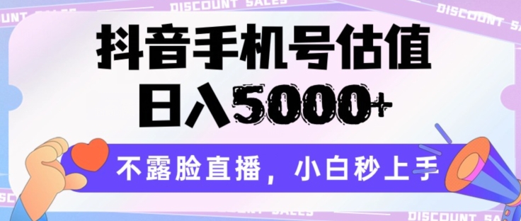 020-20240502-抖音手机号估值，日入5000+，不露脸直播，小白秒上手【揭秘】