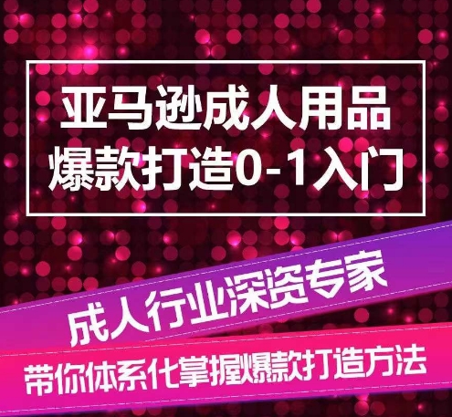 145-20240514-亚马逊成人用品爆款打造0-1入门，系统化讲解亚马逊成人用品爆款打造的流程，90天新品推广策略和步骤