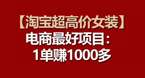 166-20240515-【淘宝超高价女装】电商最好项目：每一单都是高利润