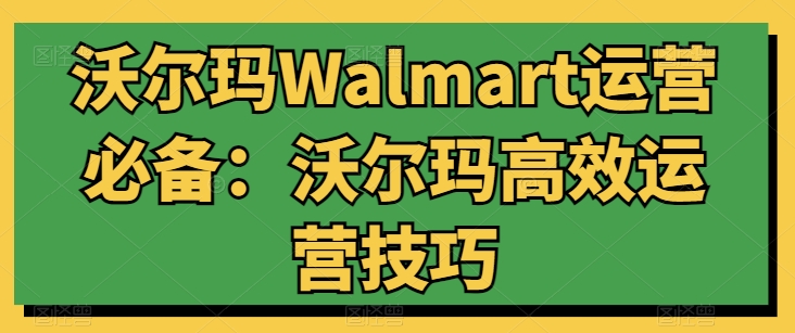 204-20240518-沃尔玛Walmart运营必备：沃尔玛高效运营技巧