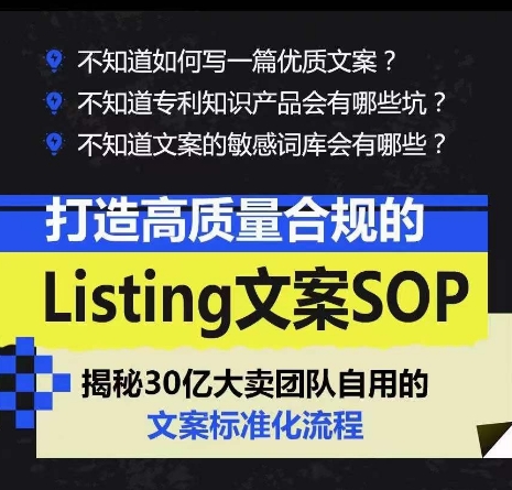 217-20240519-打造高质量合规的Listing文案SOP，掌握亚马逊文案工作的标准化