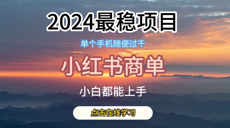 255-20240522-2024最稳蓝海项目，小红书商单项目，没有之一【揭秘】