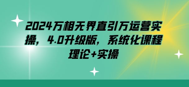 036-20240604-2024万相无界直引万运营实操，4.0升级版，系统化课程 理论+实操