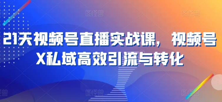 091-20240610-21天视频号直播实战课，视频号X私域高效引流与转化