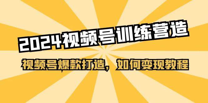 （11135期）2024视频号训练营⭐2024视频号训练营，视频号爆款打造，如何变现教程（20节课）