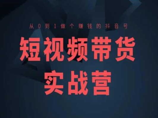 261-20240625-短视频带货实战营(高阶课)，从0到1做个赚钱的抖音号