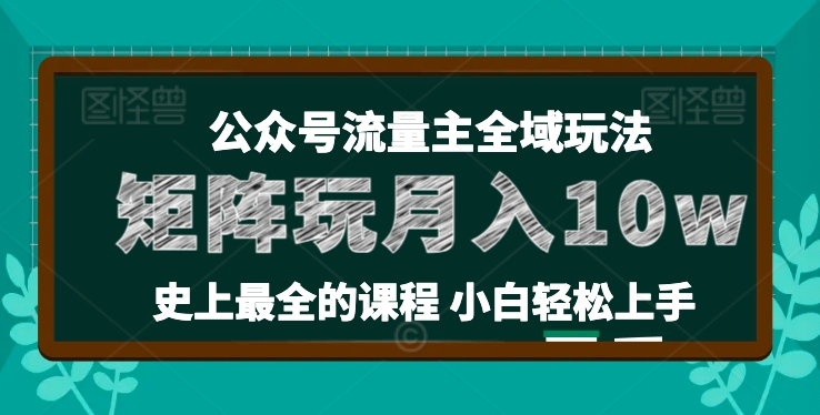 290-20240627-麦子甜公众号流量主全新玩法，核心36讲小白也能做矩阵，月入10w+